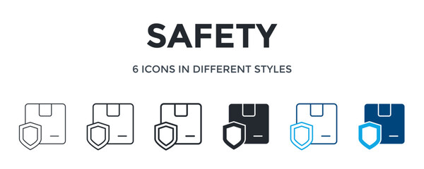 Safety Icon In Different Style Vector Illustration. Designed In Thin Line, Regular Line, Bold Line, Glyph, Color Line, And Color Glyph Style Can Be Used For Web