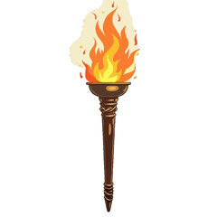 Vector illustration of a burning mashal