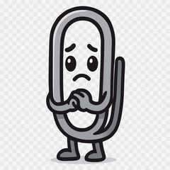 A cartoon microphone character with a sad or concerned expression, featuring a silver/gray body and a classic microphone design. 