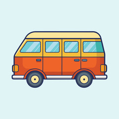 vector illustration of a van