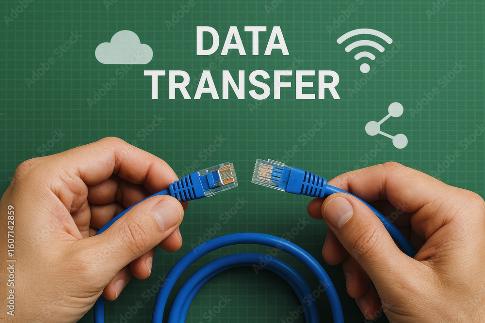 Poster data transfer and connection communication with network technology provide cloud signal technology