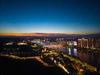 Aerial view of Suizhou's urban scenery, Hubei Province.the birthplace of Yan Emperor Shennong, the ancestor of humanities
