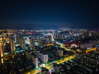 Aerial view of Suizhou's urban scenery, Hubei Province.the birthplace of Yan Emperor Shennong, the ancestor of humanities
