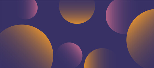 gradient banner background vector. Retro wall decoration, groovy, trippy, geometric shape. Vintage hippie wall art for interior, decorative, banner, cover, card