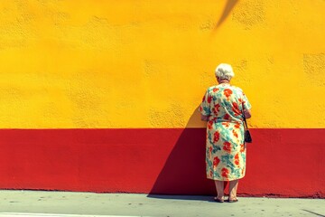Aging burden. Metaphorical obesity awareness of a biological aging. Senior doctor visit. Senior social isolation. Elder isolation. Obesity - concern in old age: abstract image of well-being.