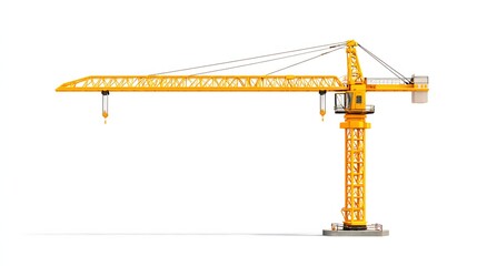 Isolated Yellow Crane for Product Display