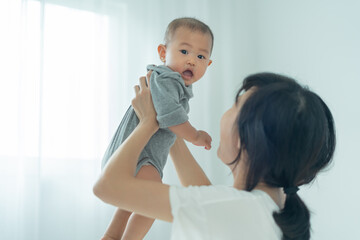 pregnant woman, Mother hugging baby. Happy, family, growth, pregnancy, enjoyment , prepare newborn,...
