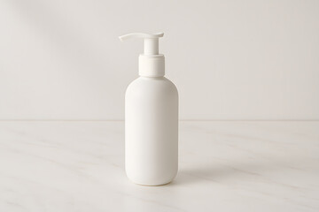 White Blank Pump Bottle for Skincare or Soap Product Mockup