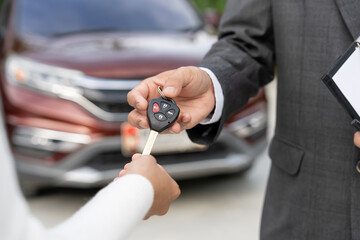 lease, rental car, sell, buy. happy pass on key for new owner.  Sales, loan credit financial, rent vehicle, insurance,  renting, Seller, dealer, installment, car care business