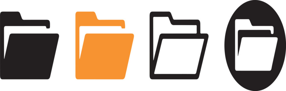 Black and orange folder icons document