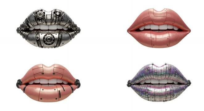 Lips collection set of makeup illustration