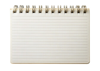 Medium notepad page isolated on white background