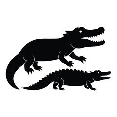 crocodile vector isolated on white background