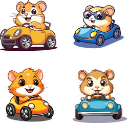 set of cartoon animals