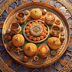 A vector of Happy Bhai Dooj Thala design Art & Illustration