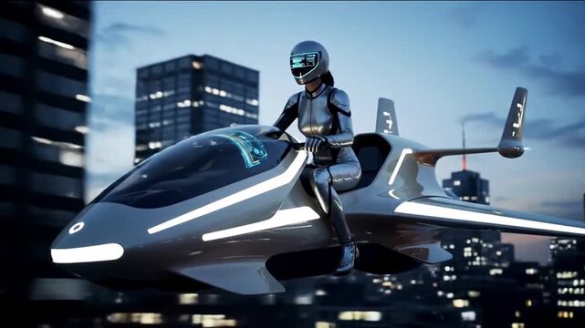 AERION RYDER &ndash; Futuristic AI Luxury VTOL Flying Motorcycle Concept