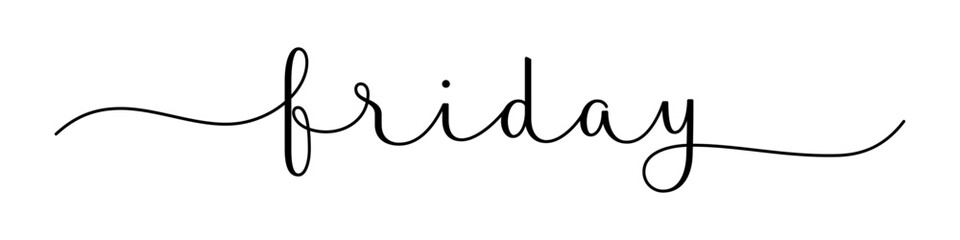 FRIDAY black vector brush calligraphy banner