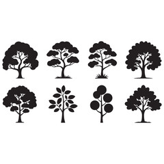 collection of trees vector.