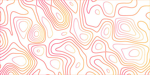 Topographic canyon geometric map relief texture with curved layers and shadow .Abstract geometric topographic contour map background. Panorama view gradient multicolor wave curve .	