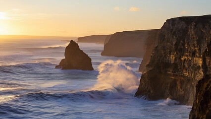sunset over the atlantic ocean
