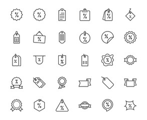 Discount icon set