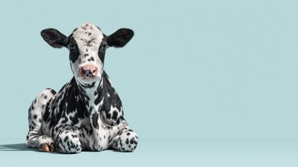 Baby cow studio portrait