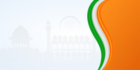 Indian Independence Day, or. Republic Day. Background with national flag colours. or. Republic Day Sale Banner

