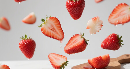 Red Temptation Strawberry in an Artistic Touch