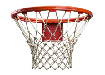basketball hoop net isolated on white background PNG, AI GENERATED