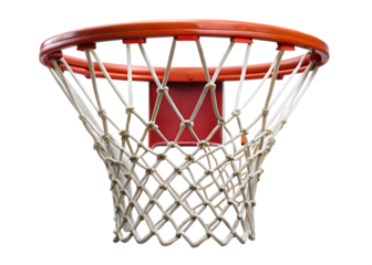 basketball hoop net isolated on white background PNG, AI GENERATED