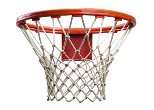 basketball hoop net isolated on white background PNG, AI GENERATED