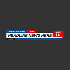 news pagkage broadcas template vector