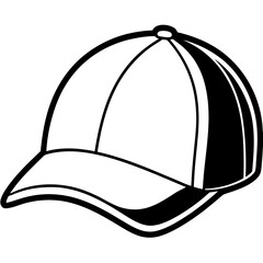 Cap illustration – minimal black vector art