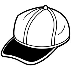Cap illustration – minimal black vector art