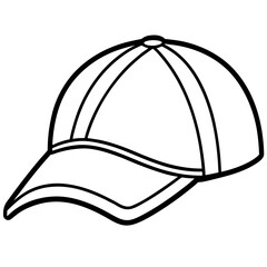 Cap illustration – minimal black vector art