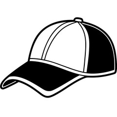 Cap illustration – minimal black vector art