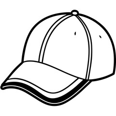 Cap illustration – minimal black vector art