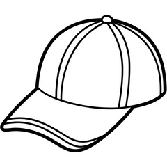 Cap illustration – minimal black vector art