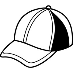 Cap illustration – minimal black vector art
