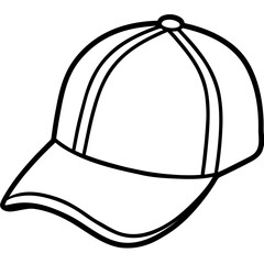 Cap illustration – minimal black vector art