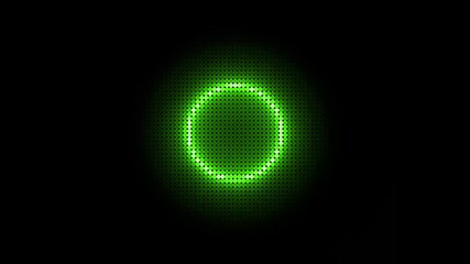 Glowing neon technology radar screen with radio wave signal animation.Seamless loop. Radio waves animation come from center. Red color neon line radio wave animation on black background. - Powered by Adobe