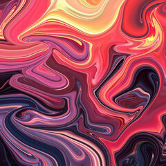 Vibrant red and pink fluid abstract artwork with rich swirls and intense contrast, perfect for backgrounds and modern design. Abstract, swirl, texture, vibrant, red.
