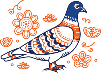 vector illustration of an abstract bird