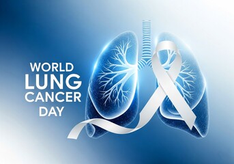 Illustration of World Lung Cancer Day: Awareness and Hope