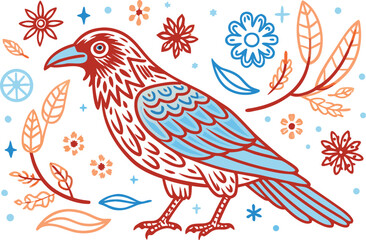 vector illustration of a bird