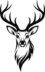 Naklejka premium deer head silhouette