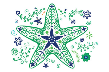 Beautiful Starfish with white background