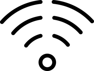 Minimalistic Modern Rounded Outline Wifi Icon
