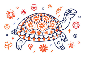 vector illustration of a turtle
