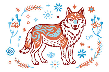 Beautiful Dog with white background